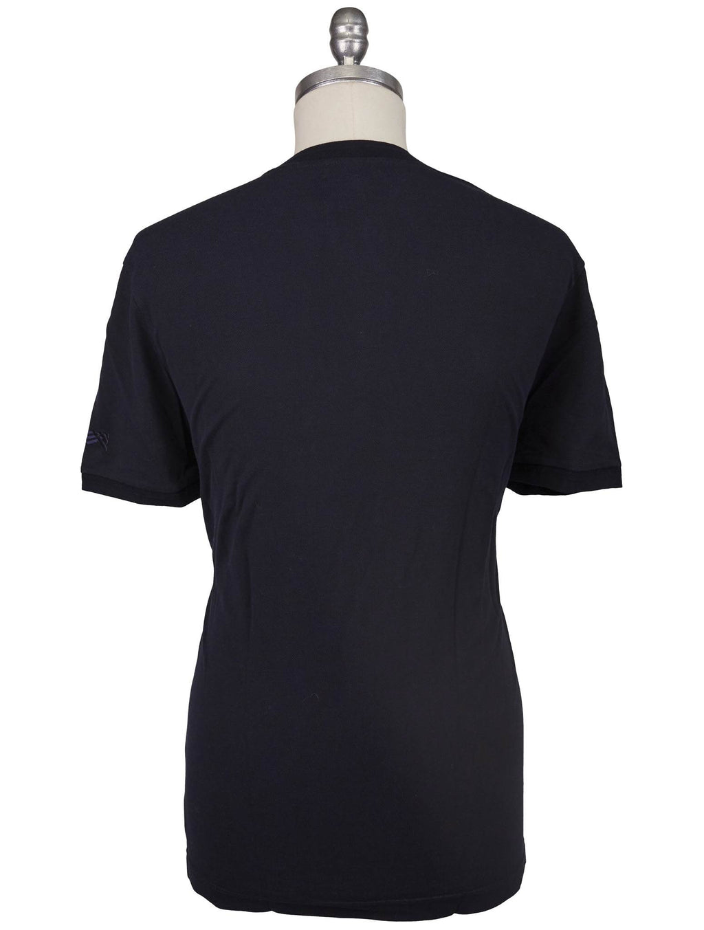 Kiton Knt Blue Cotton Silk Polo