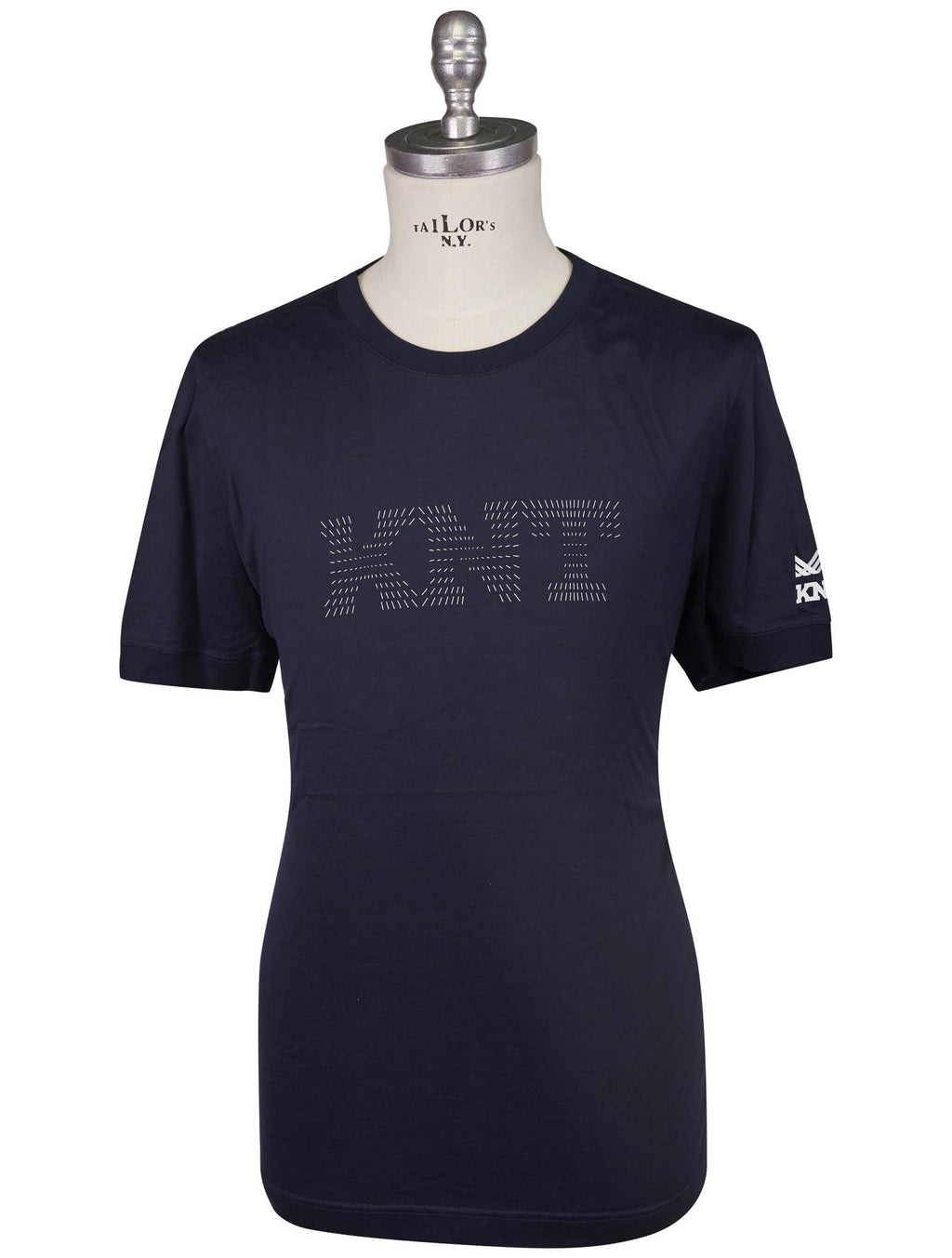 Kiton Knt Blue Cotton T-Shirt