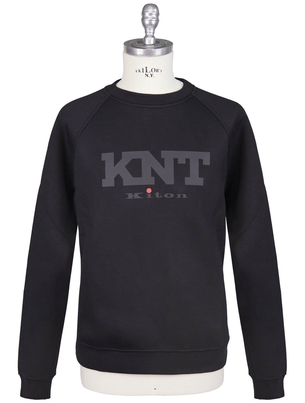 Kiton Knt Black Viscose EA Sweater Crewneck