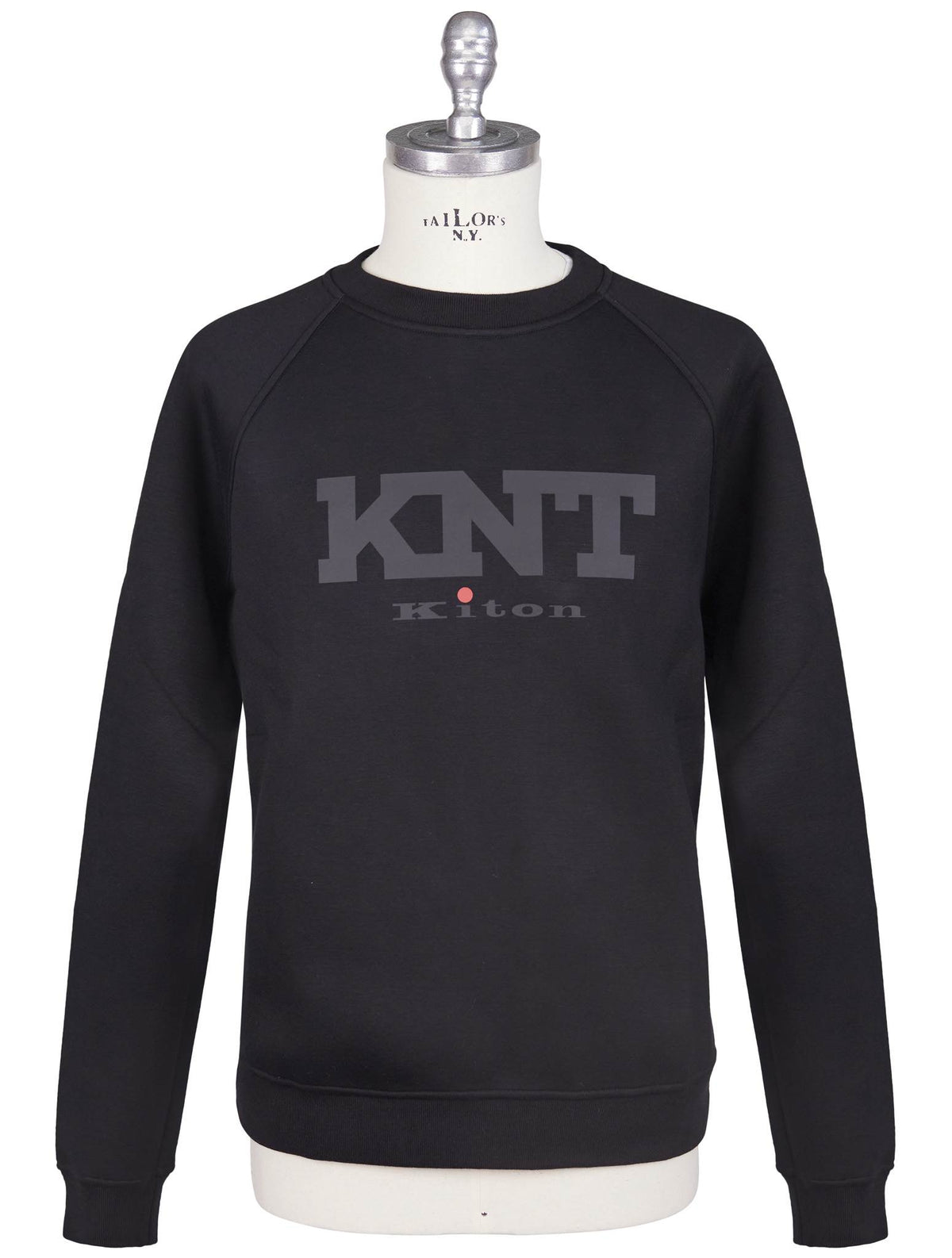 Kiton Knt Black Viscose EA Sweater Crewneck