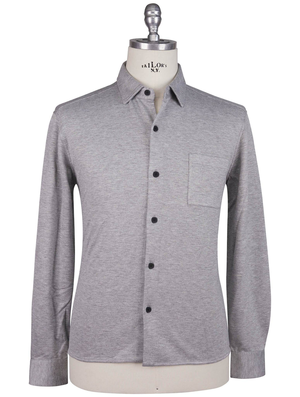 KNT Kiton Knt Gray Viscose Ea Shirt Gray 000
