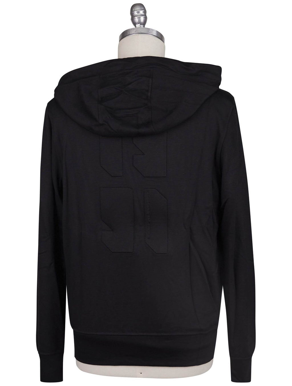 Kiton Knt Black Viscose EA Sweater Full Zip
