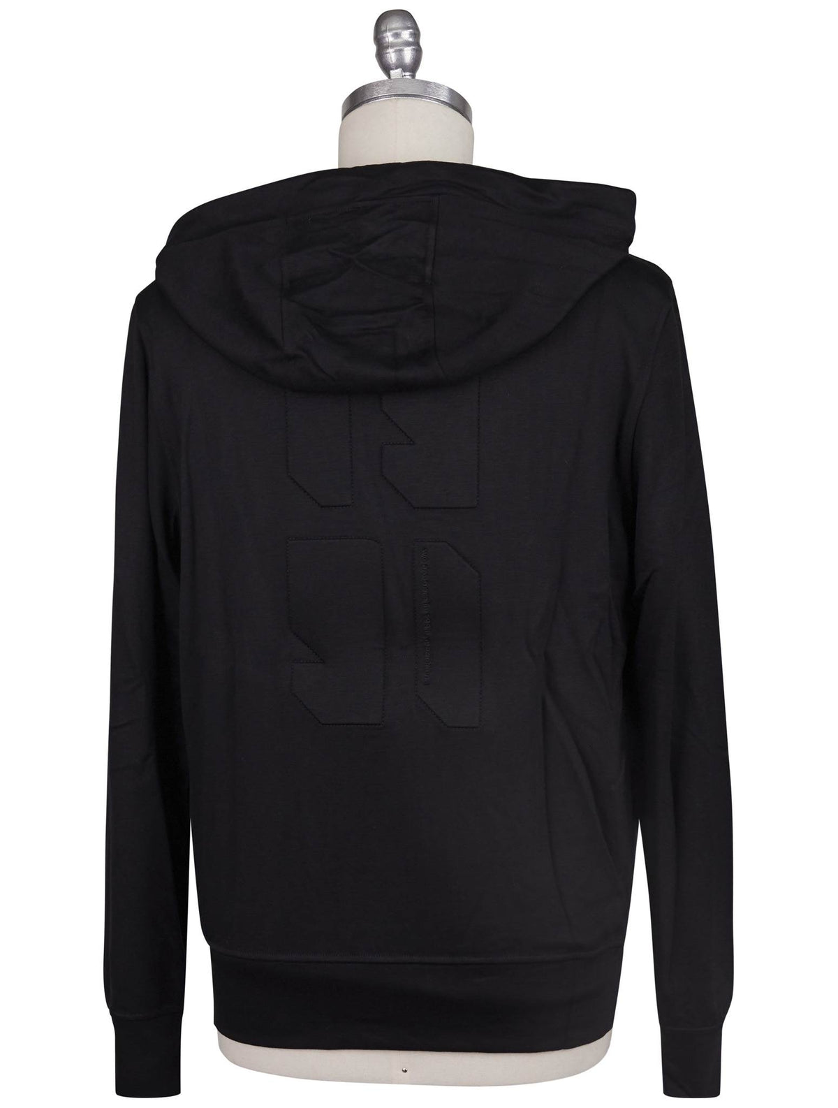 Kiton Knt Black Viscose EA Sweater Full Zip