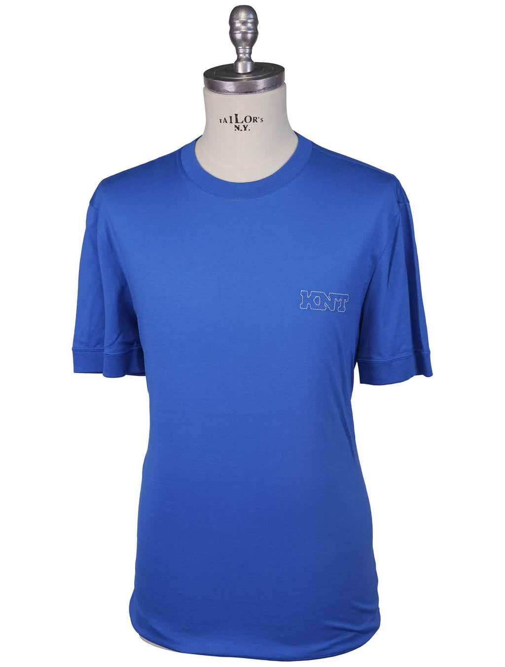KNT Kiton Knt Blue Cotton T-Shirt Blue 000