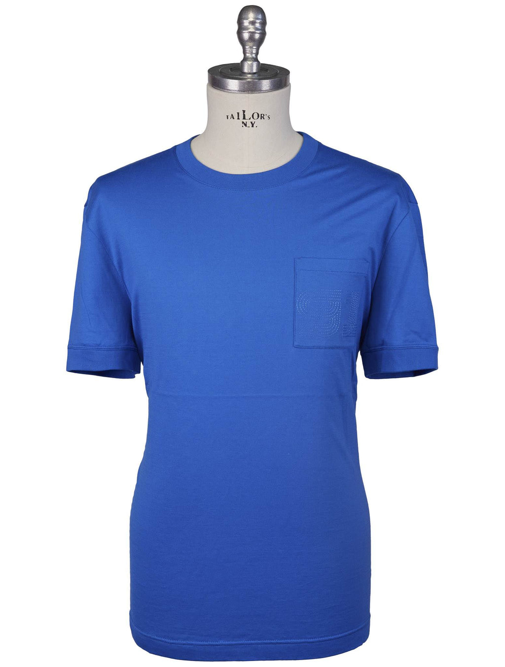 Kiton Knt Blue Cotton T-Shirt