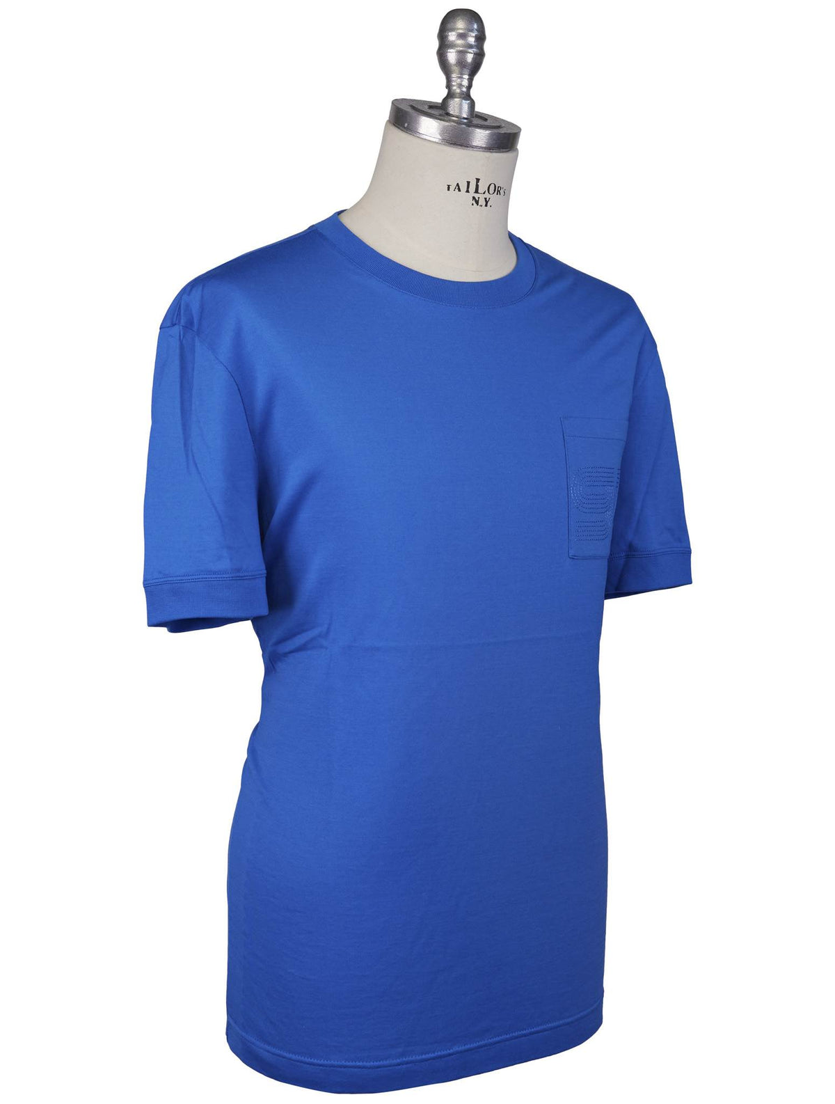 KNT Kiton Knt Blue Cotton T-Shirt Blue 001