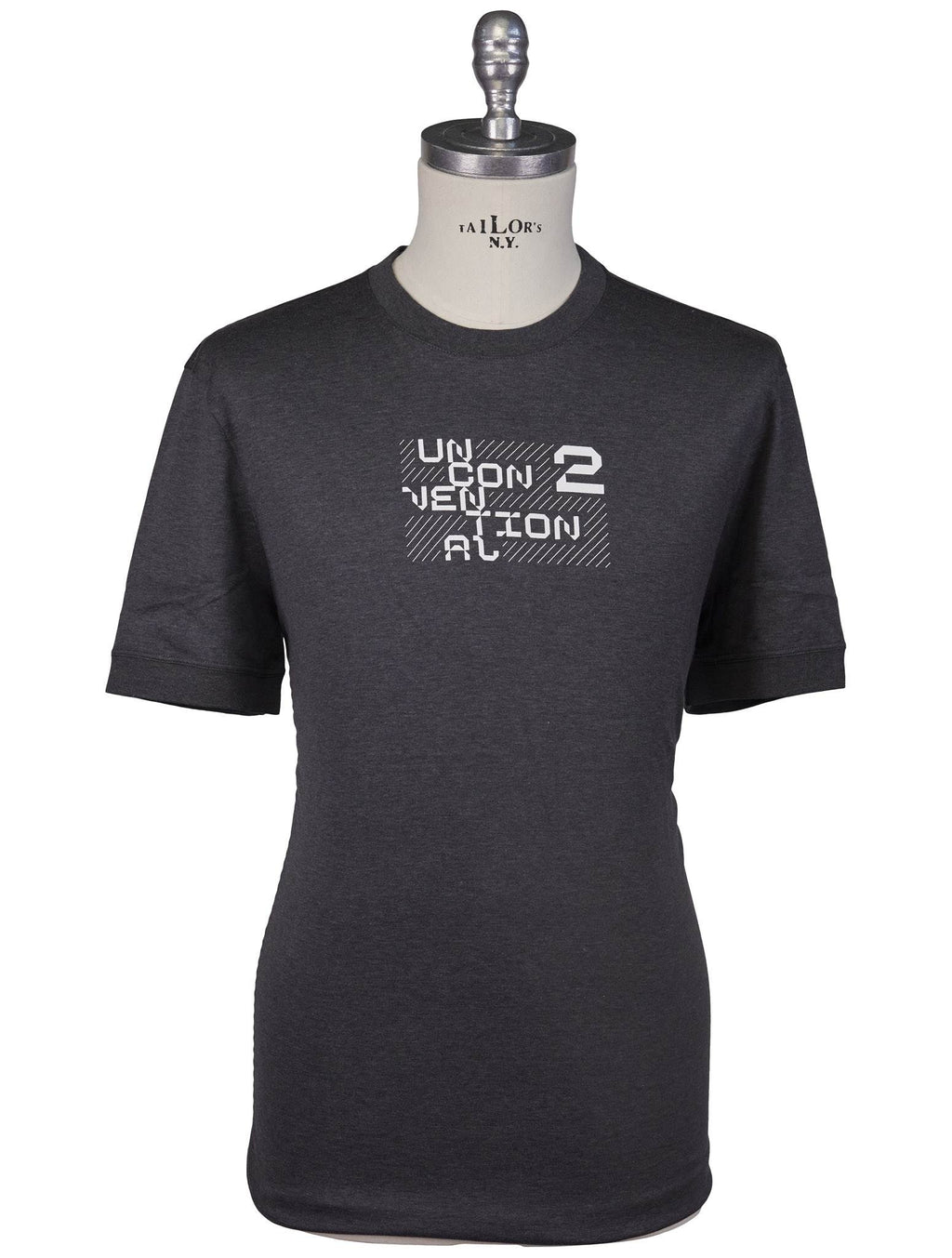 Kiton Knt Gray Cotton T-Shirt