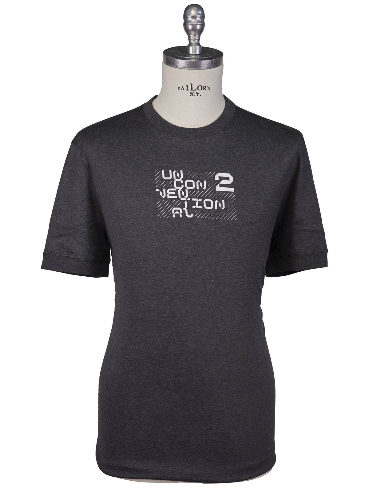 KNT Kiton Knt Gray Cotton T-Shirt Gray 000