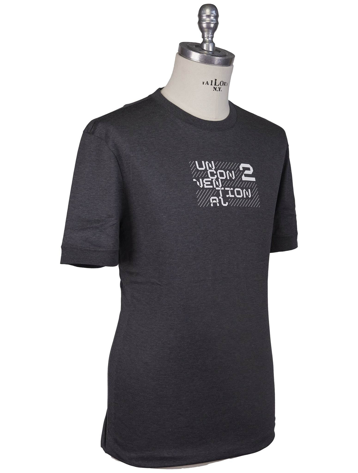 KNT Kiton Knt Gray Cotton T-Shirt Gray 001