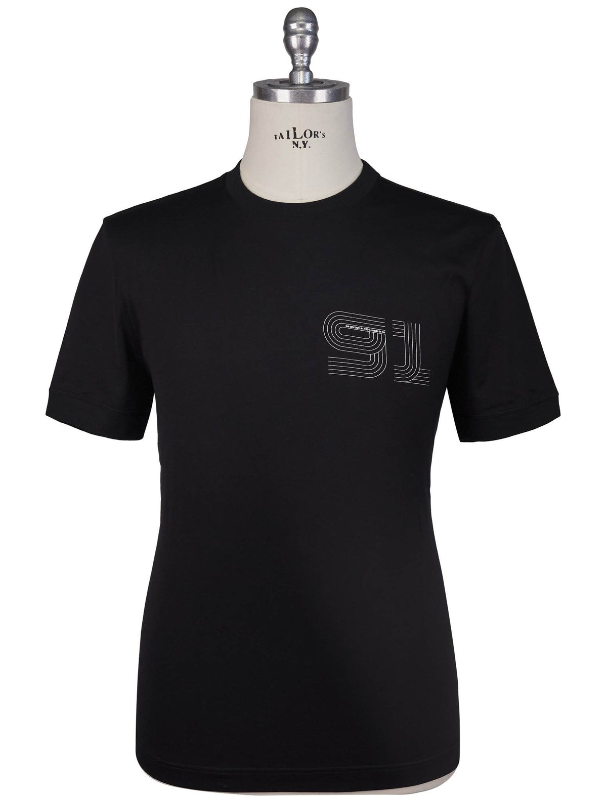 Kiton Knt Black Cotton T-Shirt