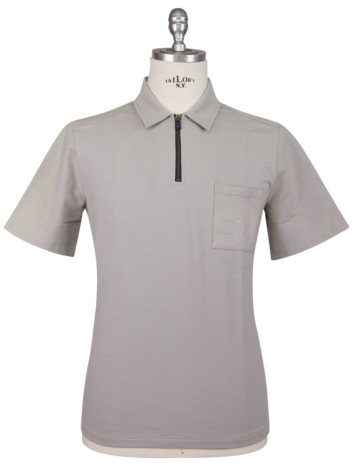 KNT Kiton Knt Gray Cotton EA Polo Gray 000