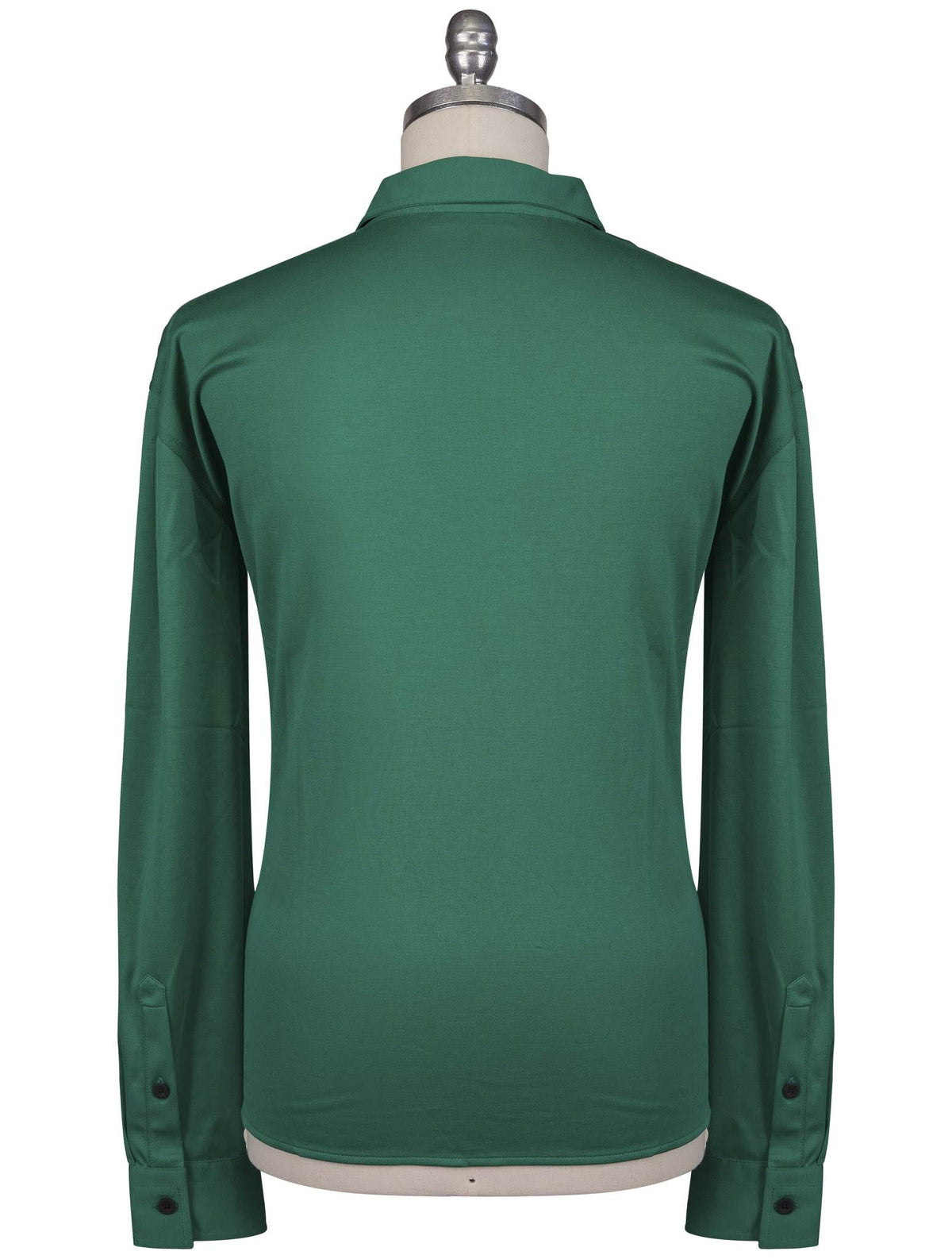 Kiton Knt Green Cotton Shirt