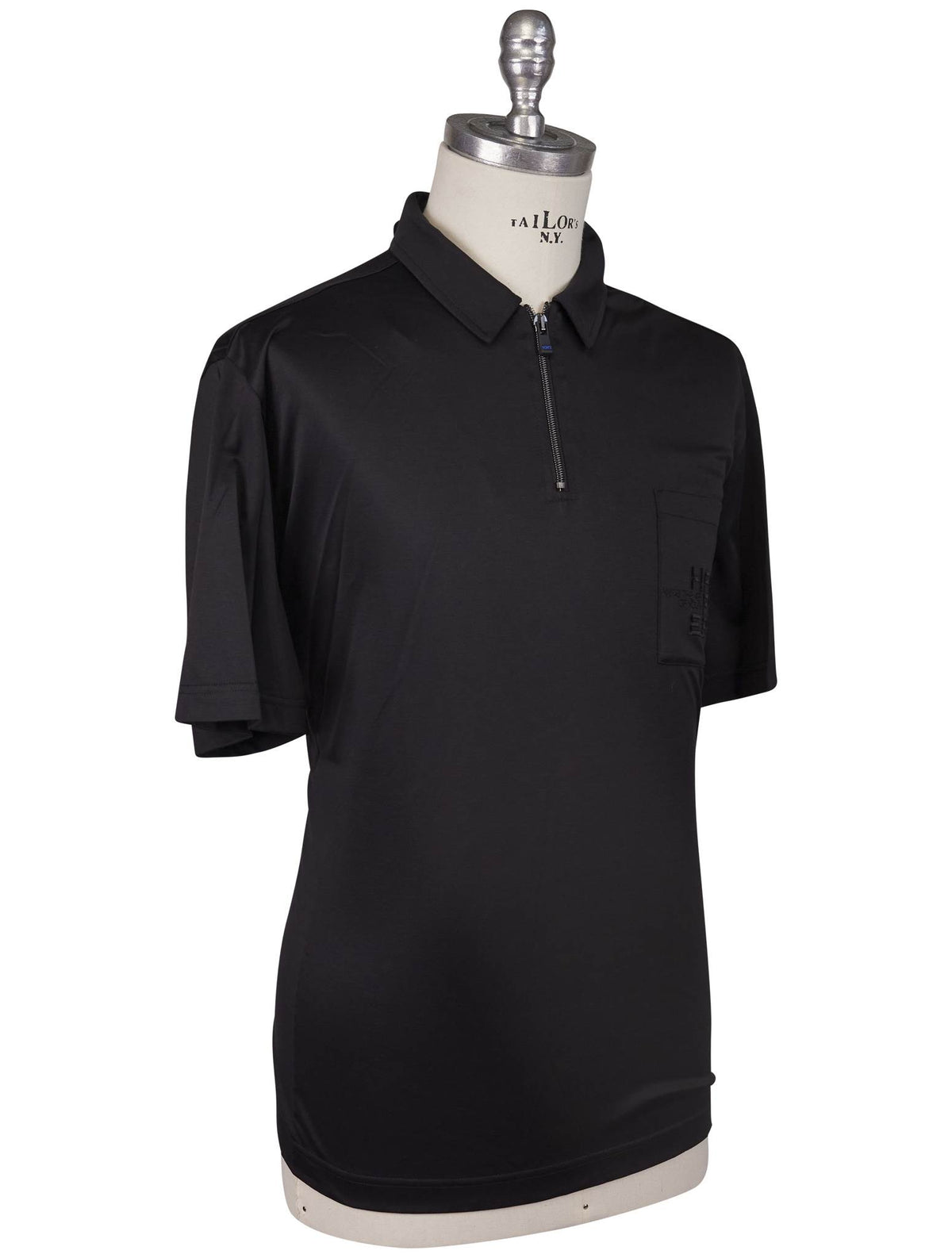 KNT Kiton Knt Black Cotton Polo Black 000