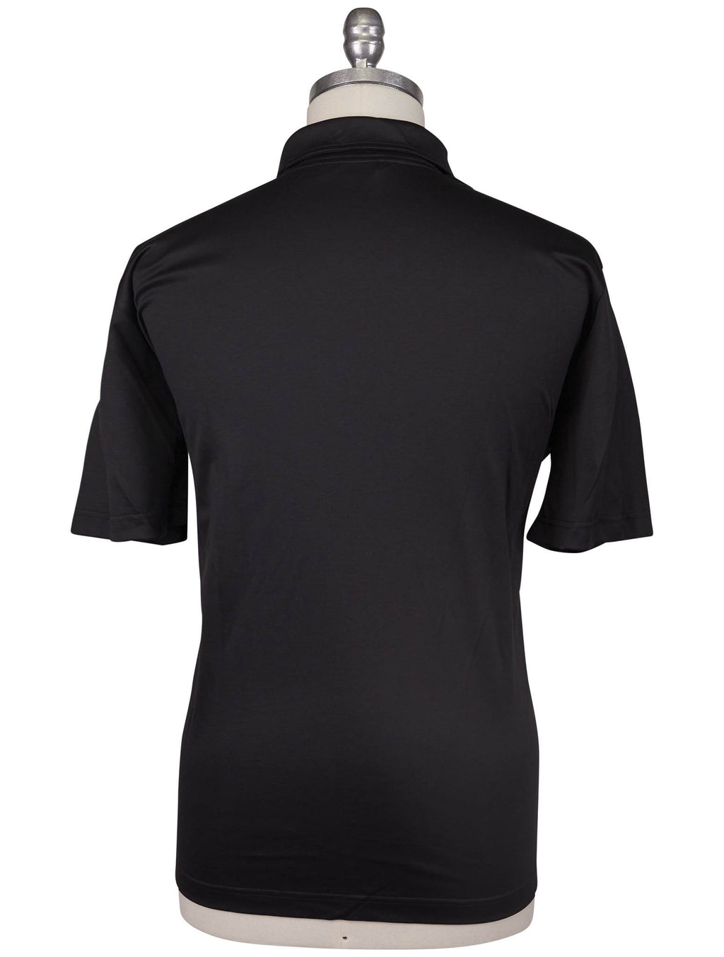 KNT Kiton Knt Black Cotton Polo Black 001