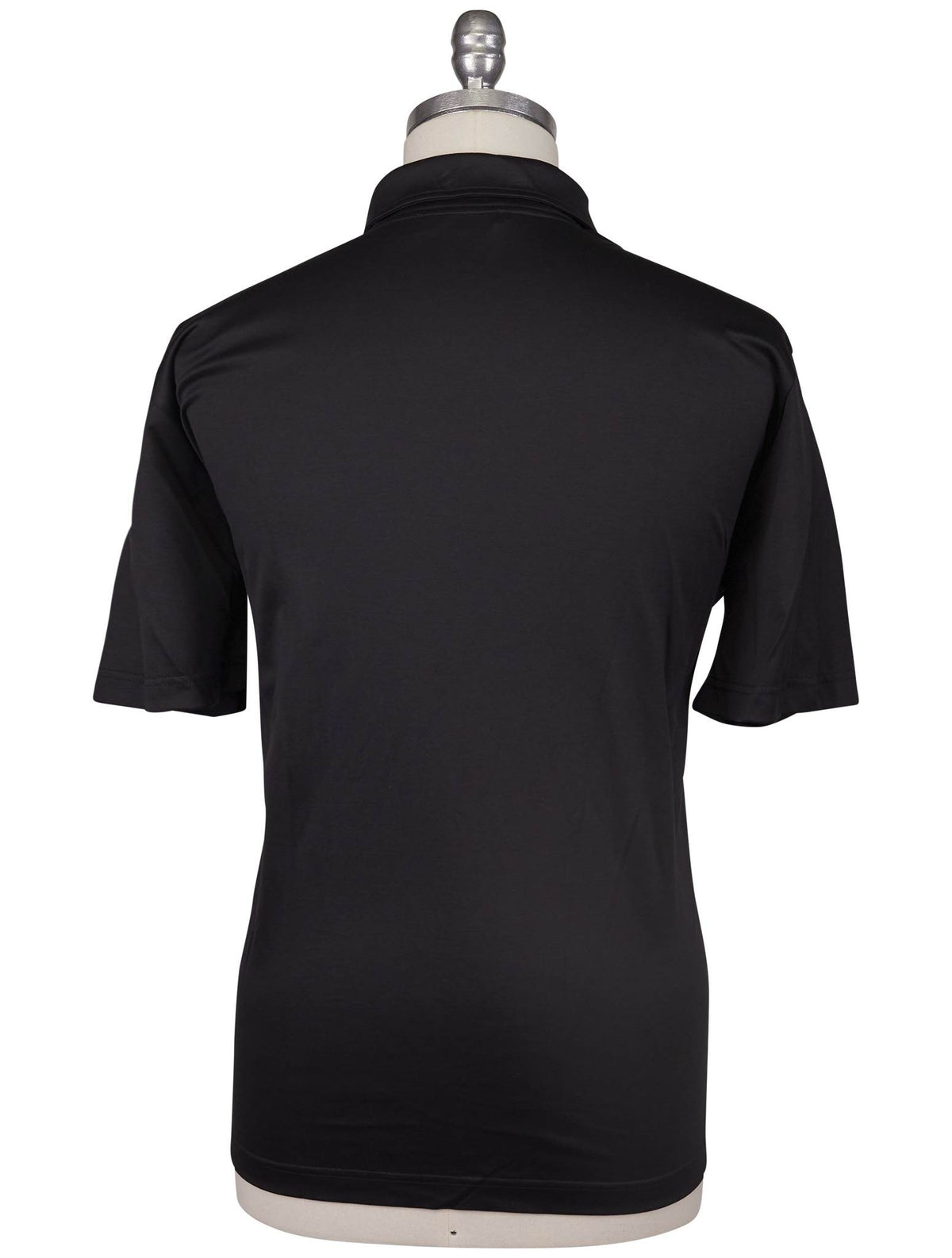 KNT Kiton Knt Black Cotton Polo Black 001