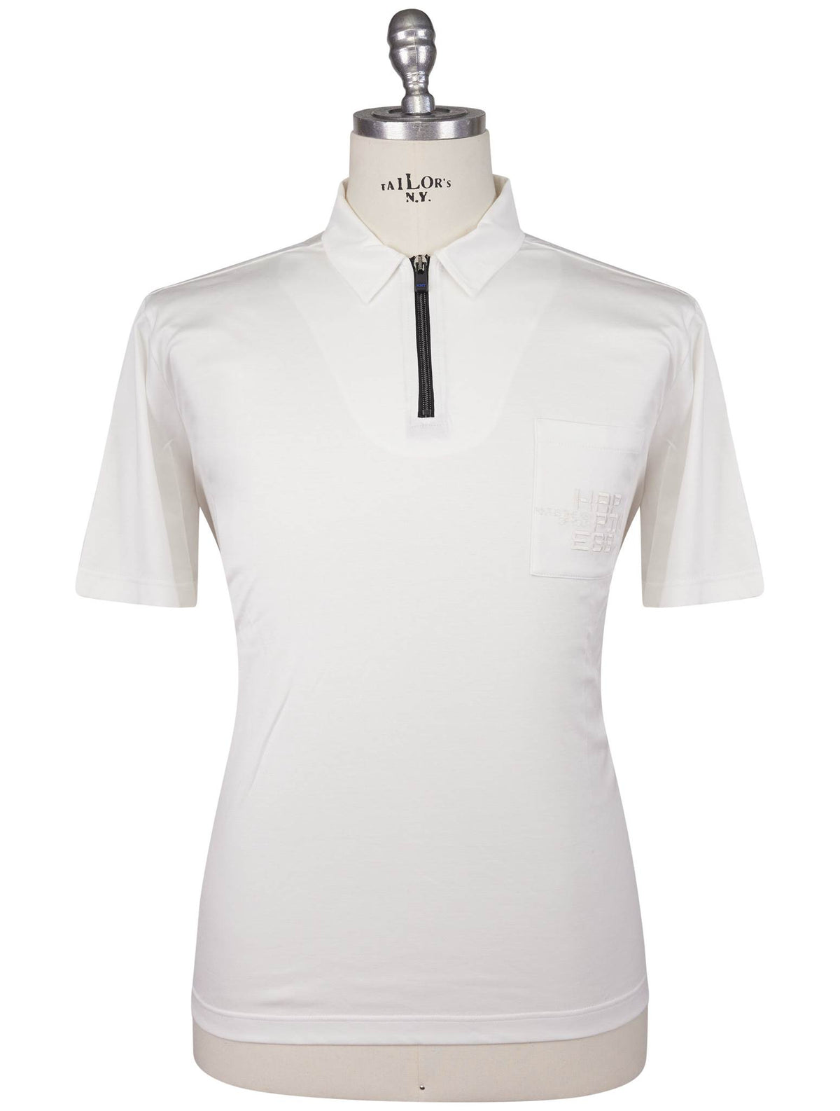 Kiton Knt White Cotton Polo