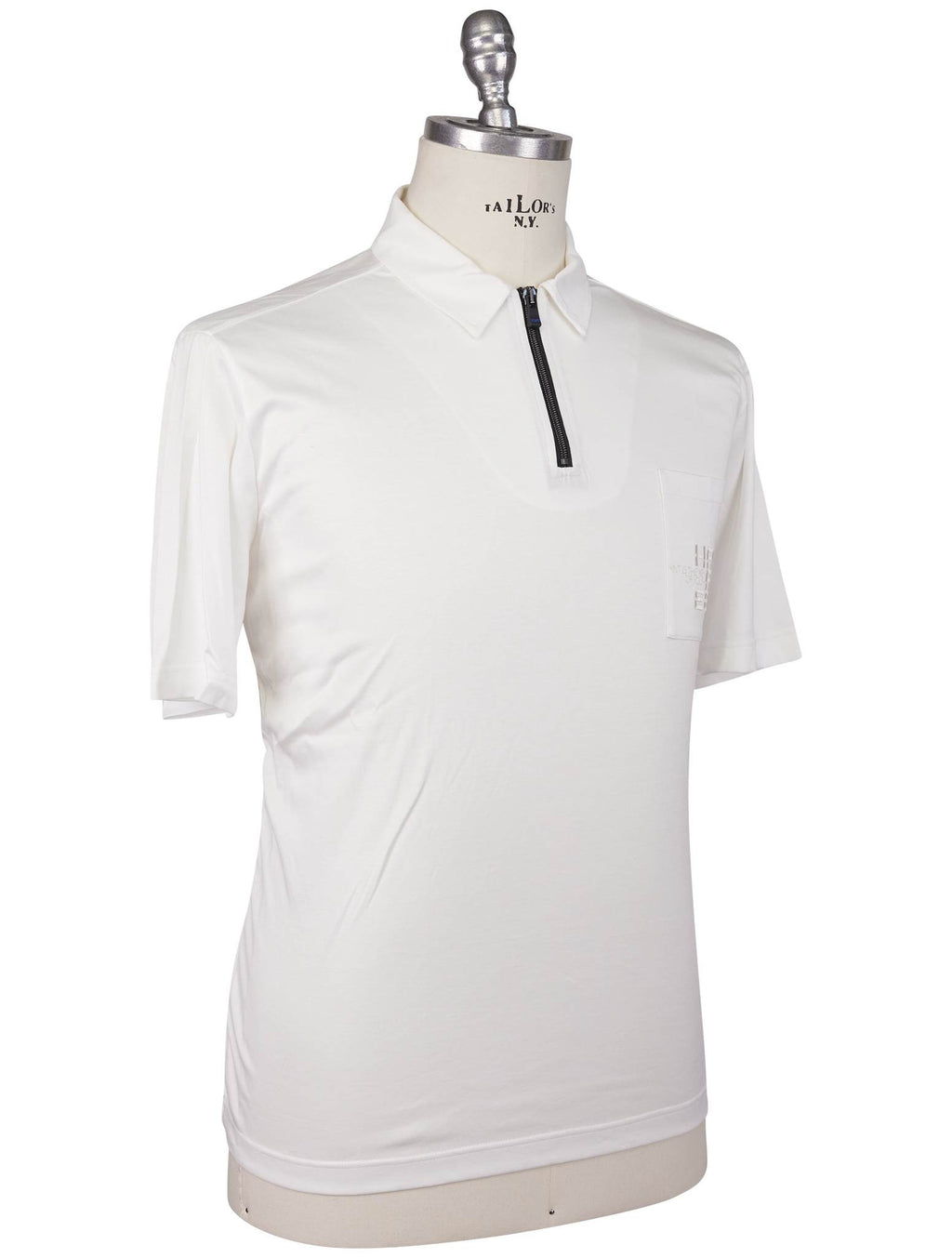 KNT Kiton Knt White Cotton Polo White 001