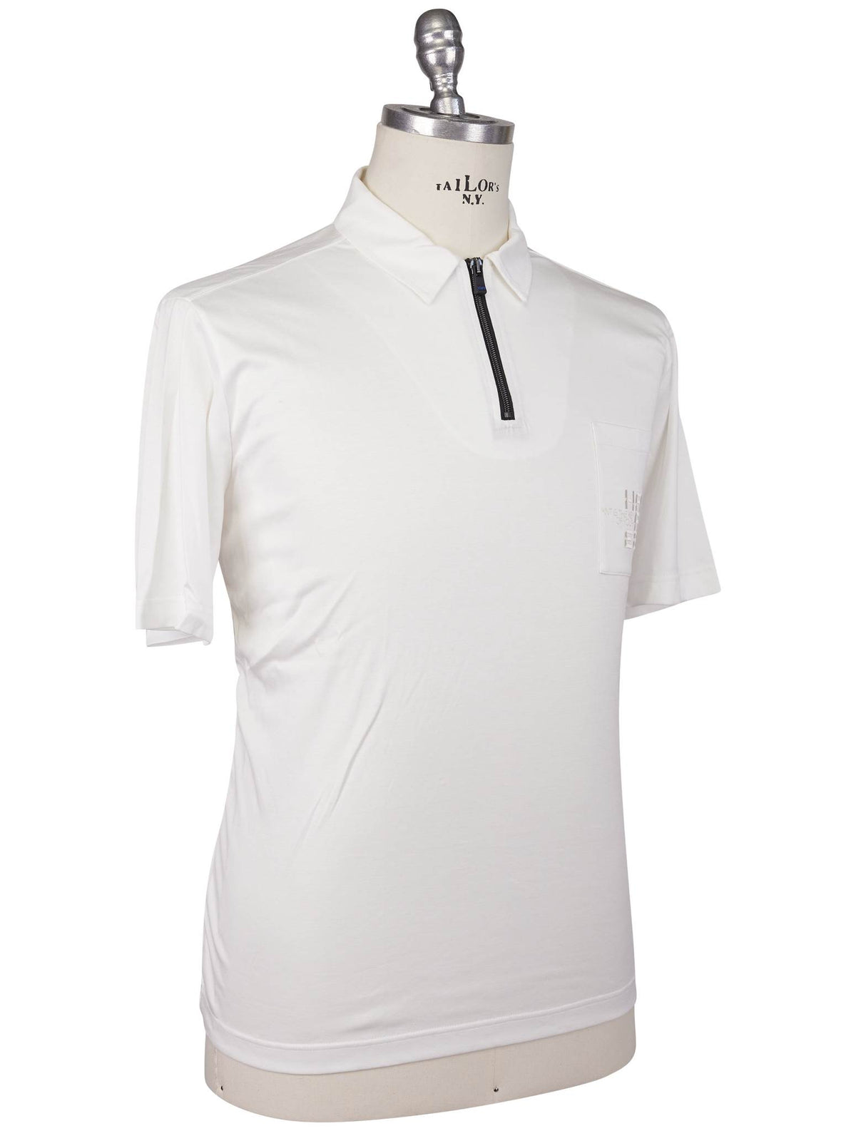 KNT Kiton Knt White Cotton Polo White 001