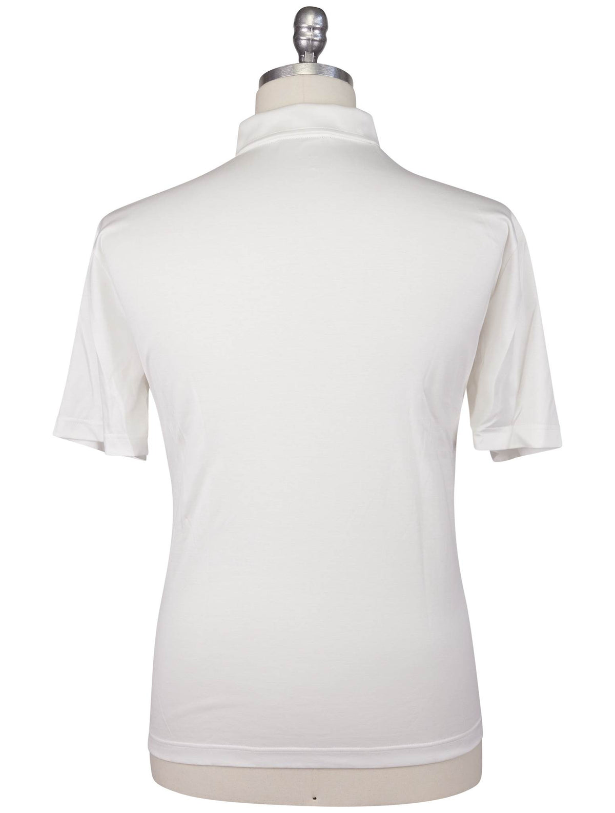 Kiton Knt White Cotton Polo