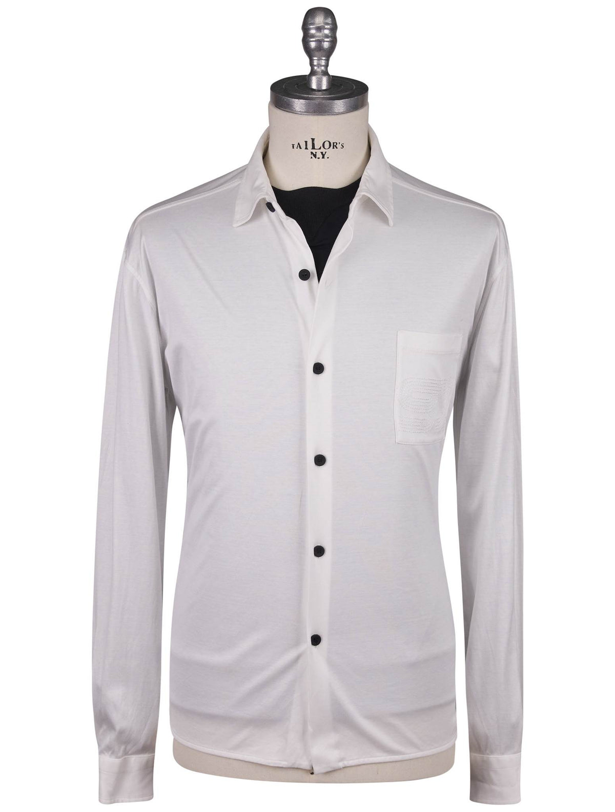 Kiton Knt White Cotton Shirt