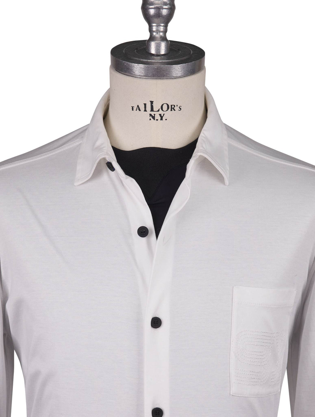 Kiton Knt White Cotton Shirt