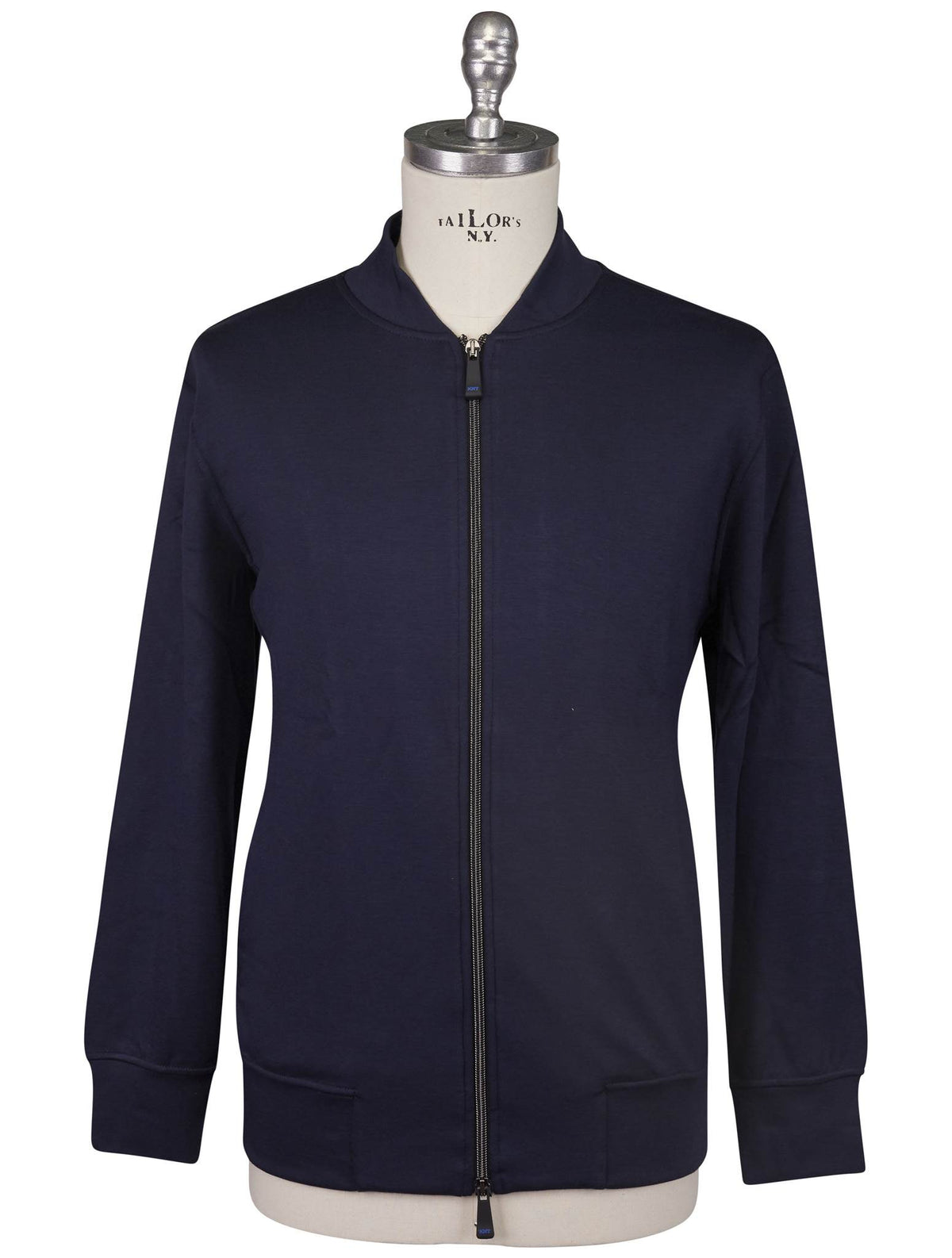 Kiton Knt Blue Viscose EA Sweater Full Zip