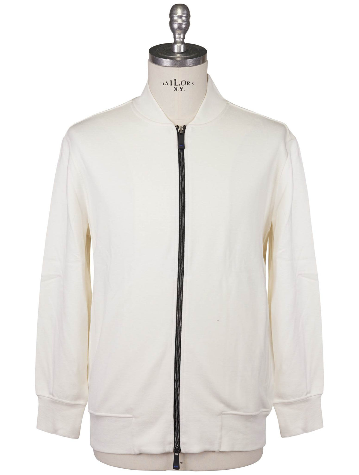 Kiton Knt White Viscose EA Sweater Full Zip