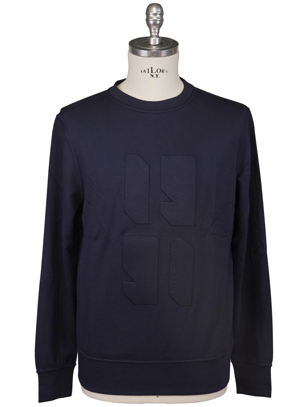 Kiton Knt Blue Viscose Ea Sweater Crewneck