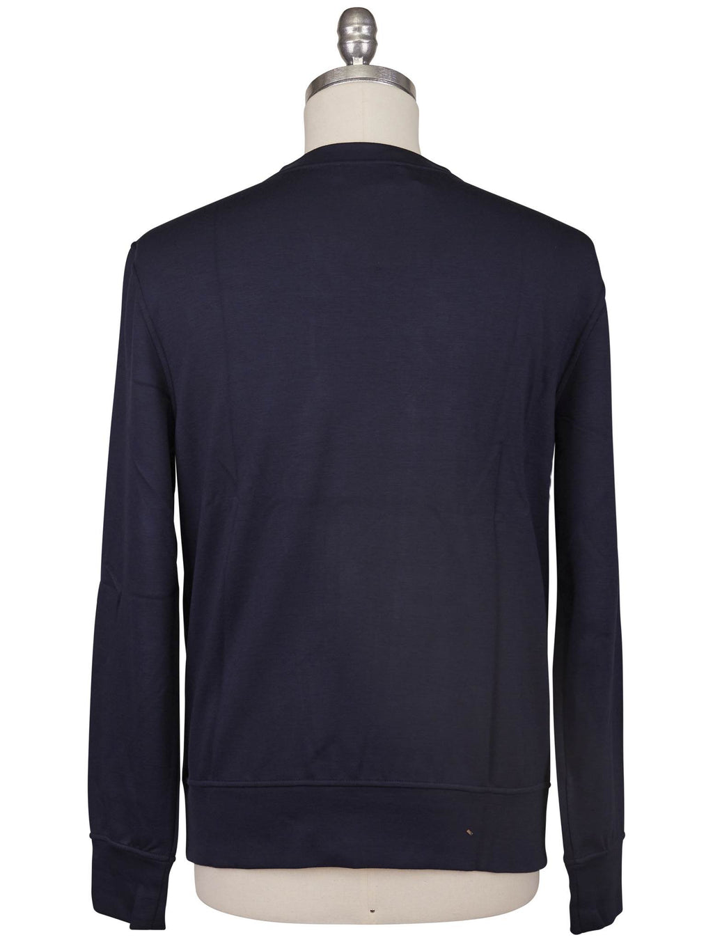 Kiton Knt Blue Viscose Ea Sweater Crewneck