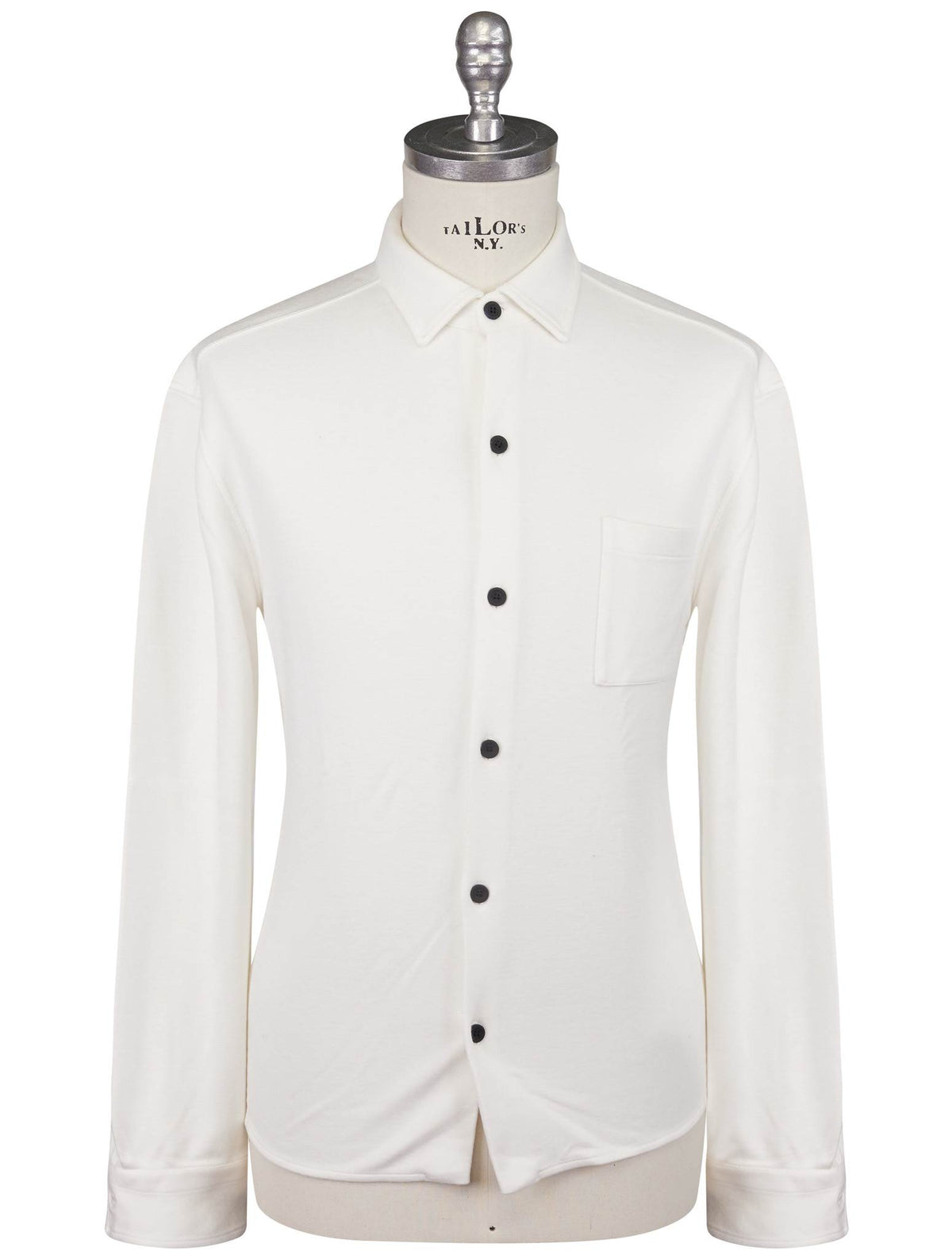 KNT Kiton Knt White Viscose EA Shirt White 000