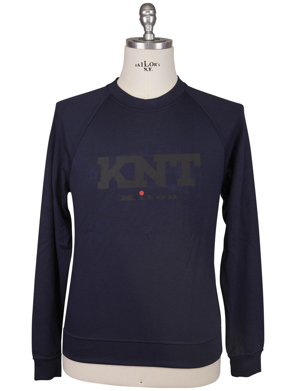 Kiton Kiton Knt Blue Viscose Ea Sweater Crewneck Blue 000