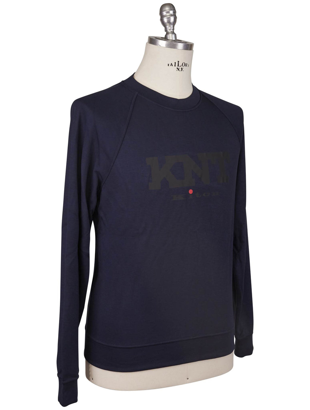 Kiton Kiton Knt Blue Viscose Ea Sweater Crewneck Blue 001