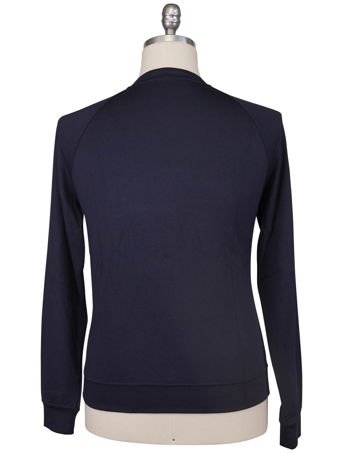 Kiton Knt Blue Viscose Ea Sweater Crewneck