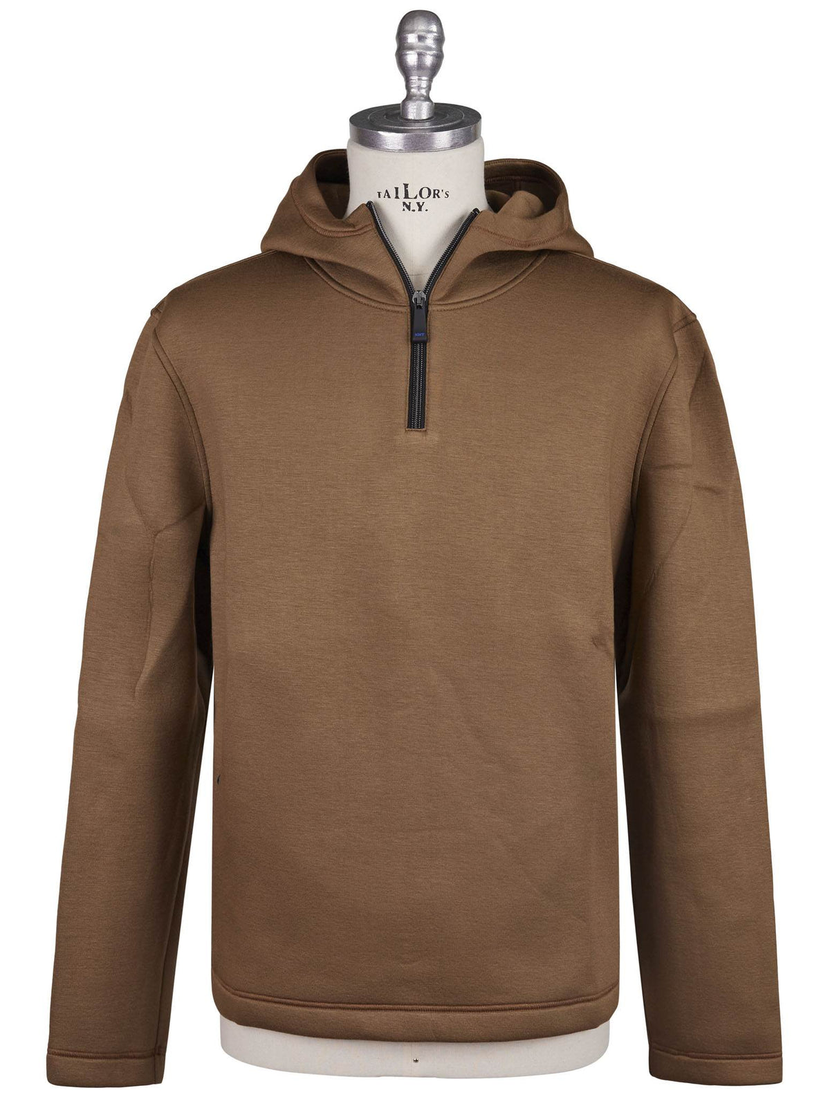 Kiton Knt Brown Viscose EA Sweater Half Zip