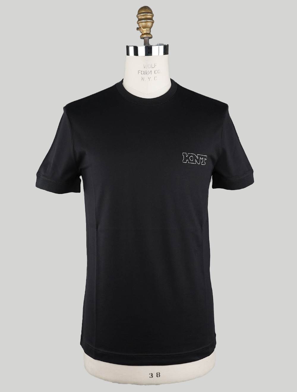KNT Kiton Black Cotton T-Shirt