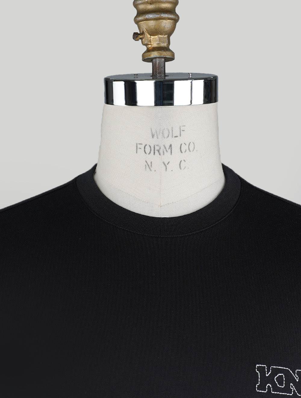 KNT Kiton Black Cotton T-Shirt