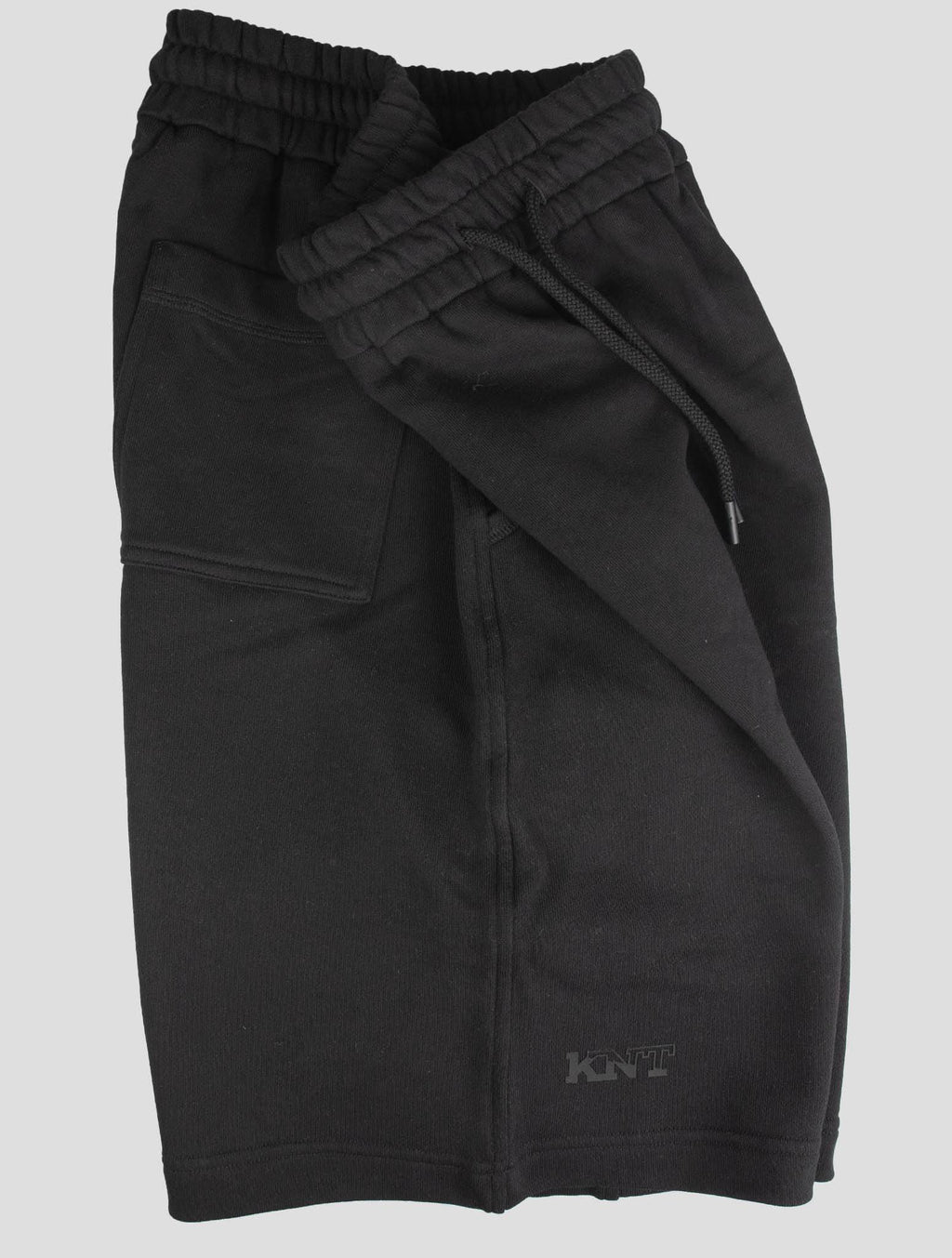 KNT KNT Kiton Black Cotton Short Pants Black 001