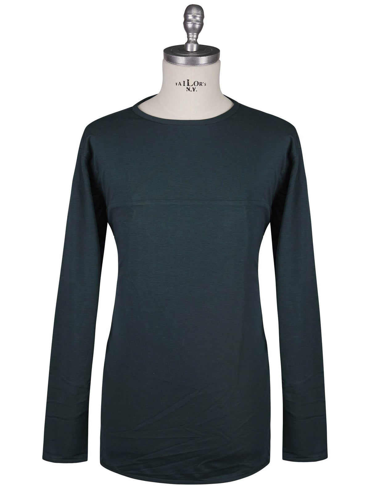 Kiton Knt Green Cotton Cashmere Sweater Crewneck