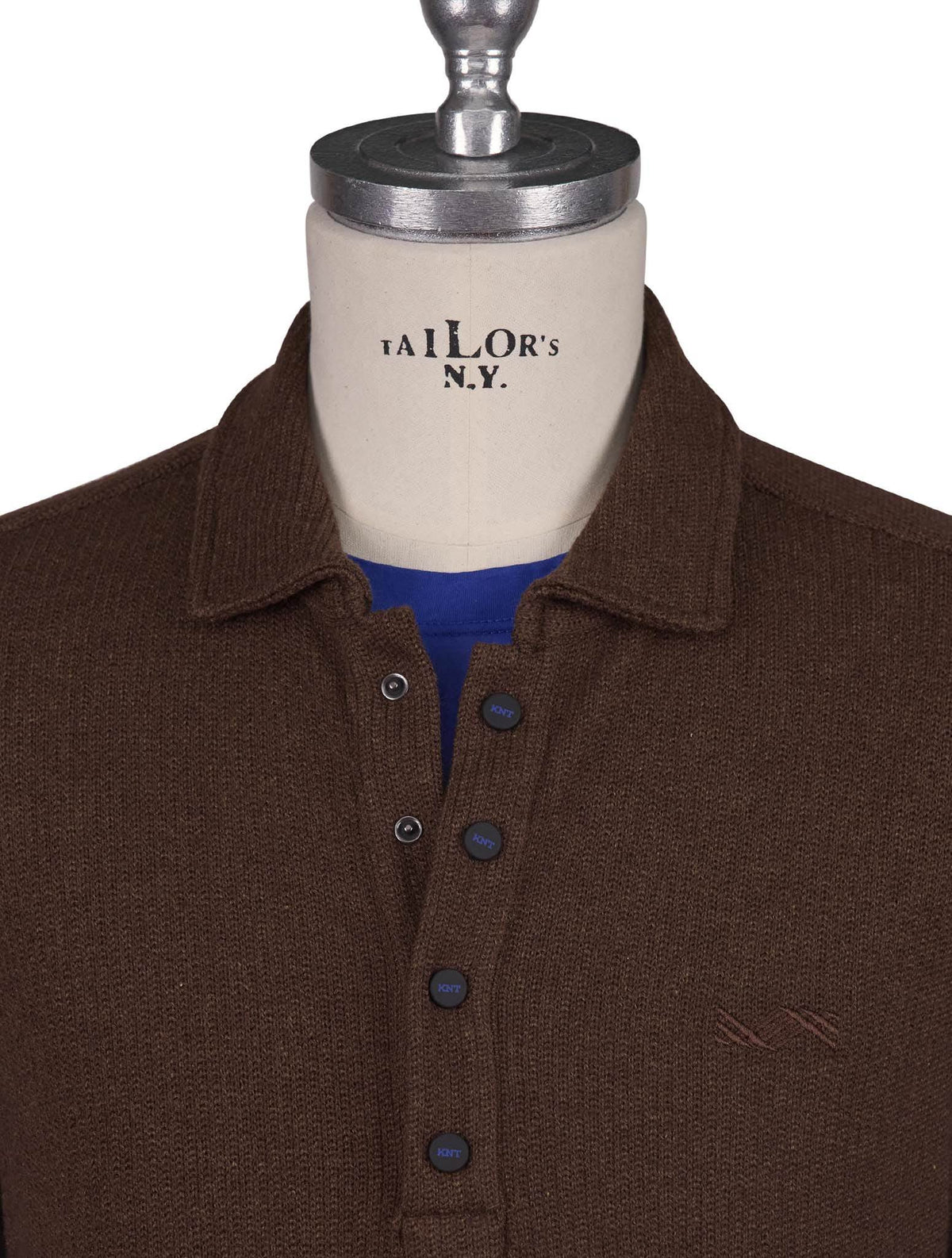 Kiton Knt Brown Wool Cotton Sweater