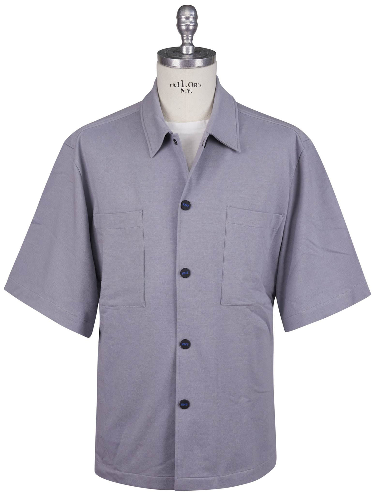 KNT Kiton Knt Gray Cotton Ea Shirt Gray 000