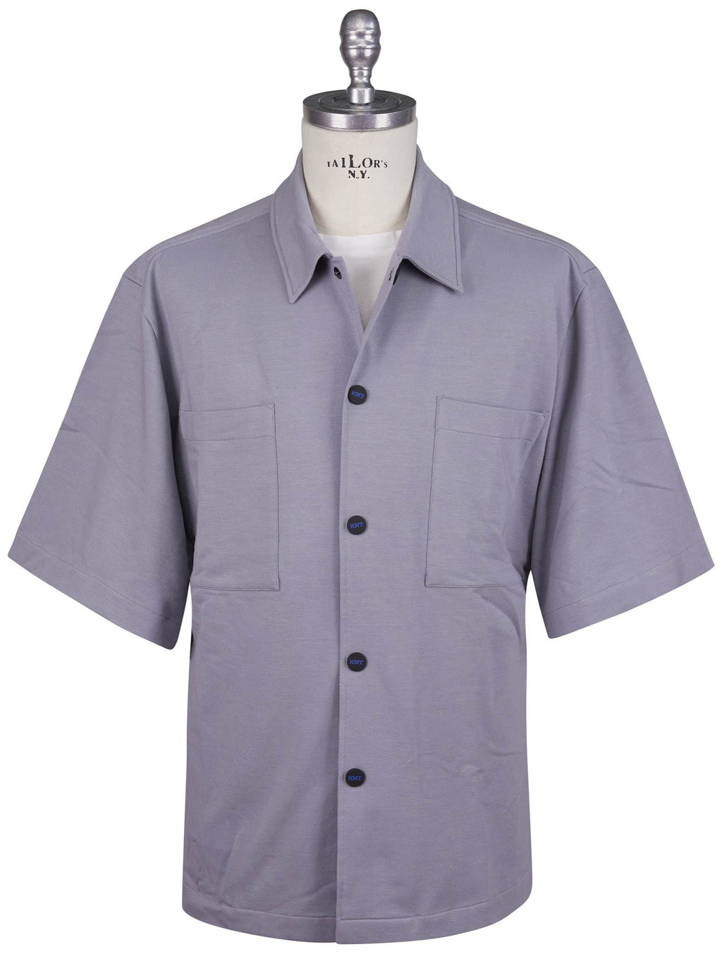 Kiton Knt Gray Cotton Ea Shirt