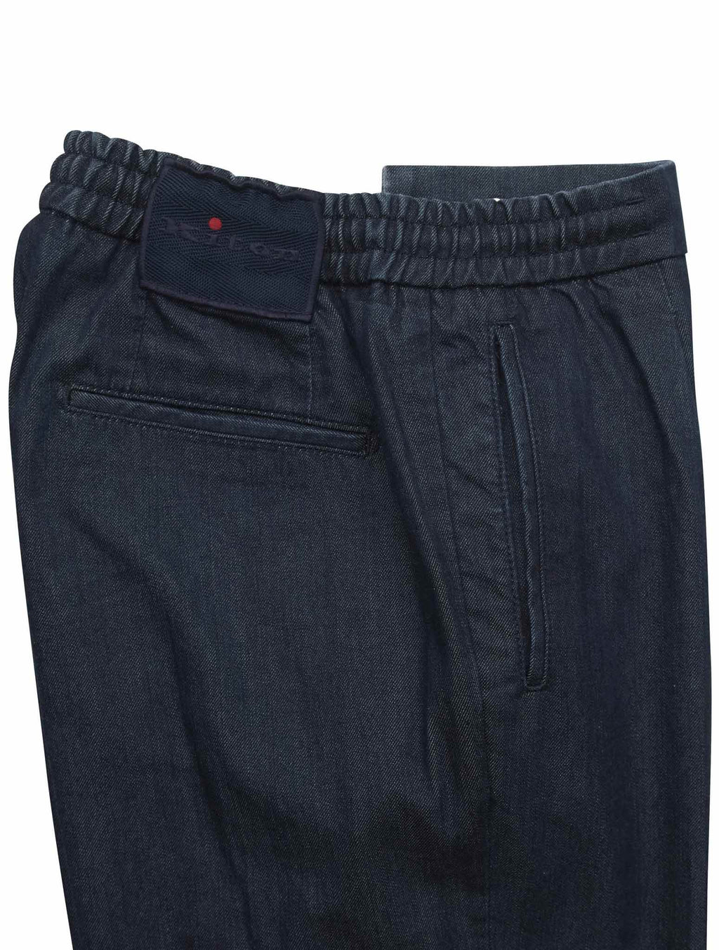 Kiton Blue Cotton Silk Pants