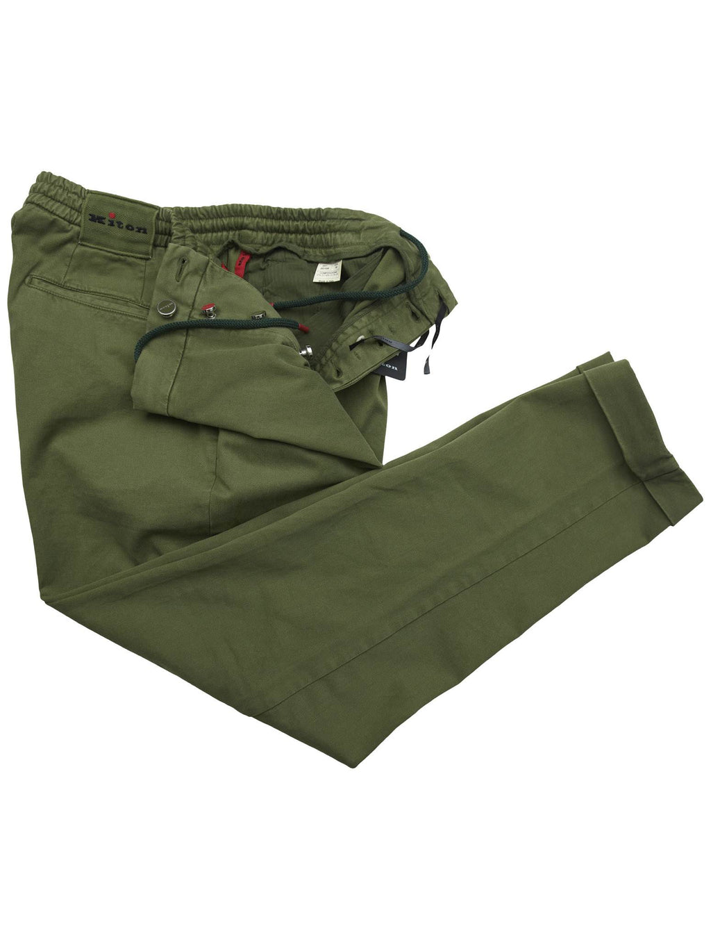 Kiton Kiton Green Ly Cotton Ea Pants Green 001