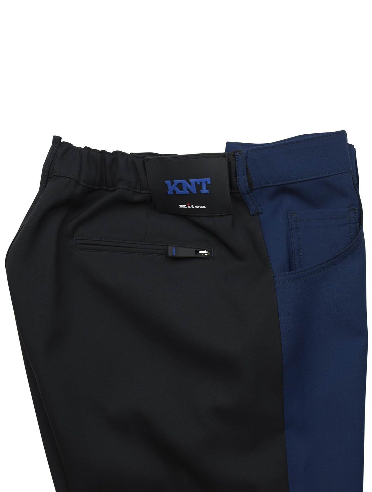 Kiton KNT Blue Black Pl Wool Pu Ea Pants