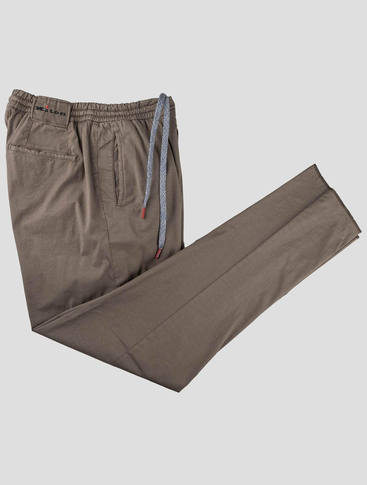 Kiton Brown Cotton Silk Linen Ea Pants