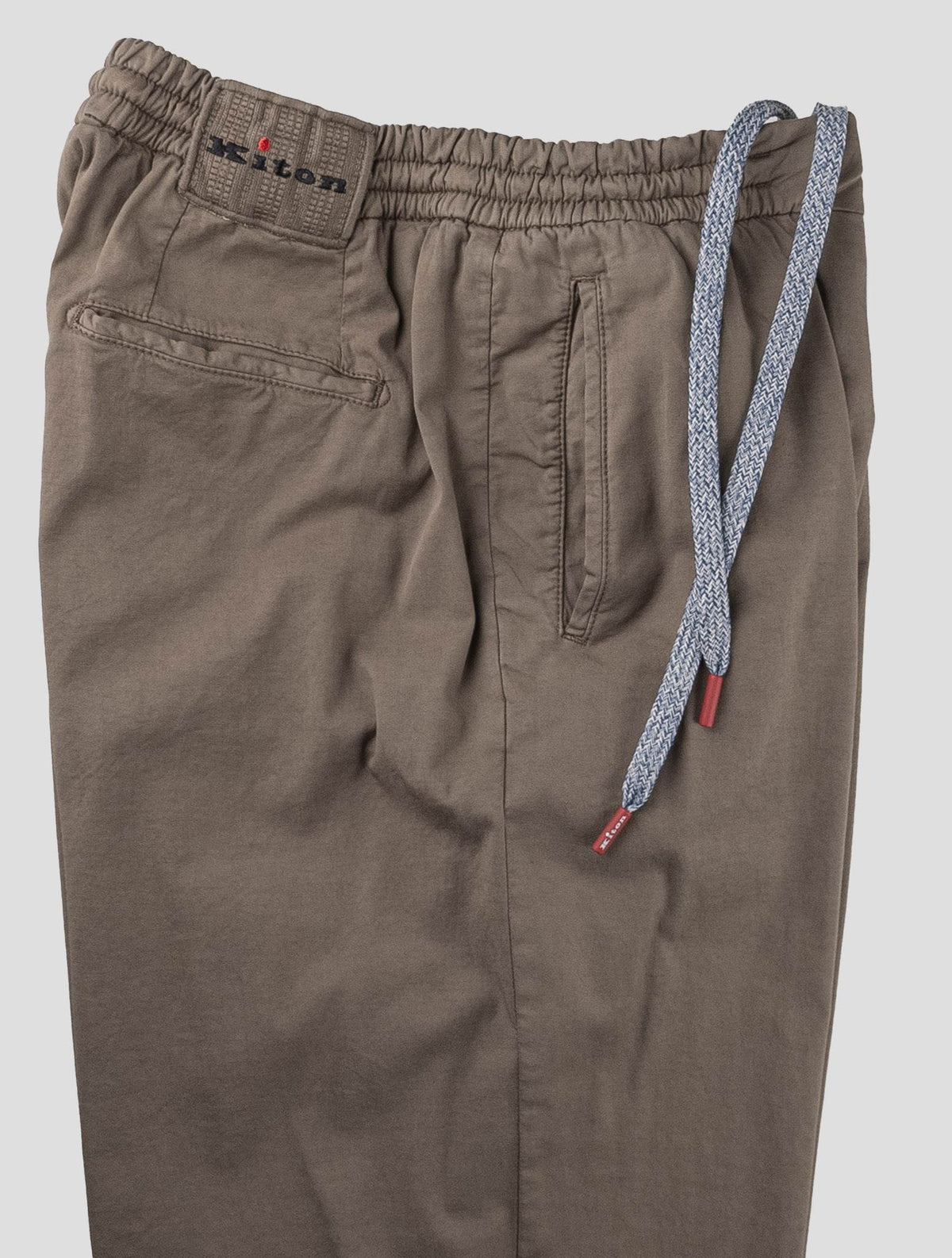 Kiton Brown Cotton Silk Linen Ea Pants