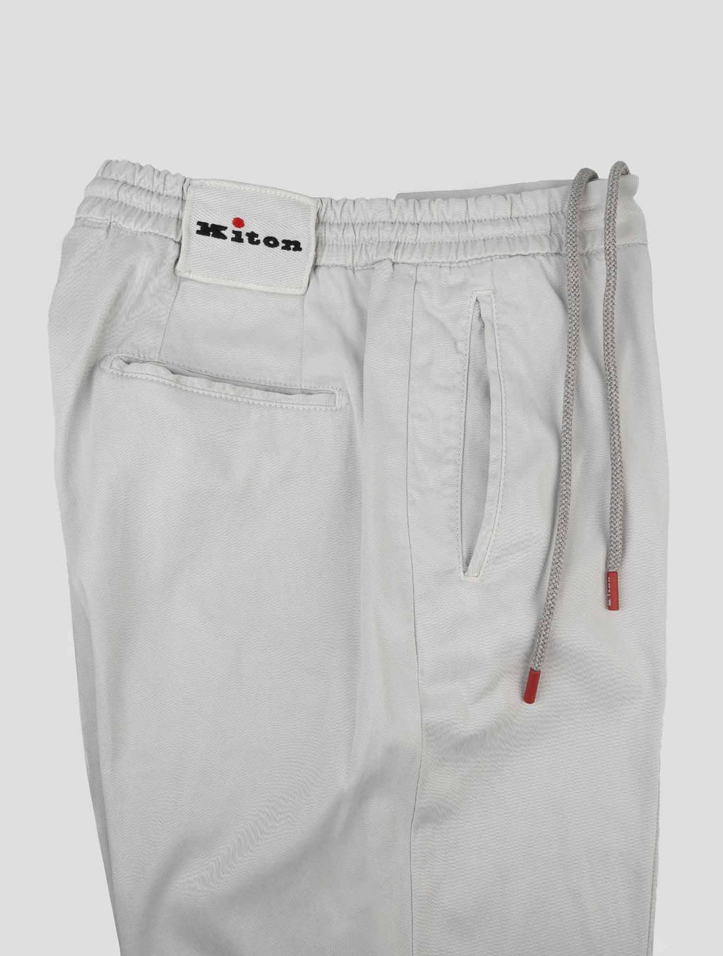 Kiton Light Gray Lyocell Cotton Ea Pants