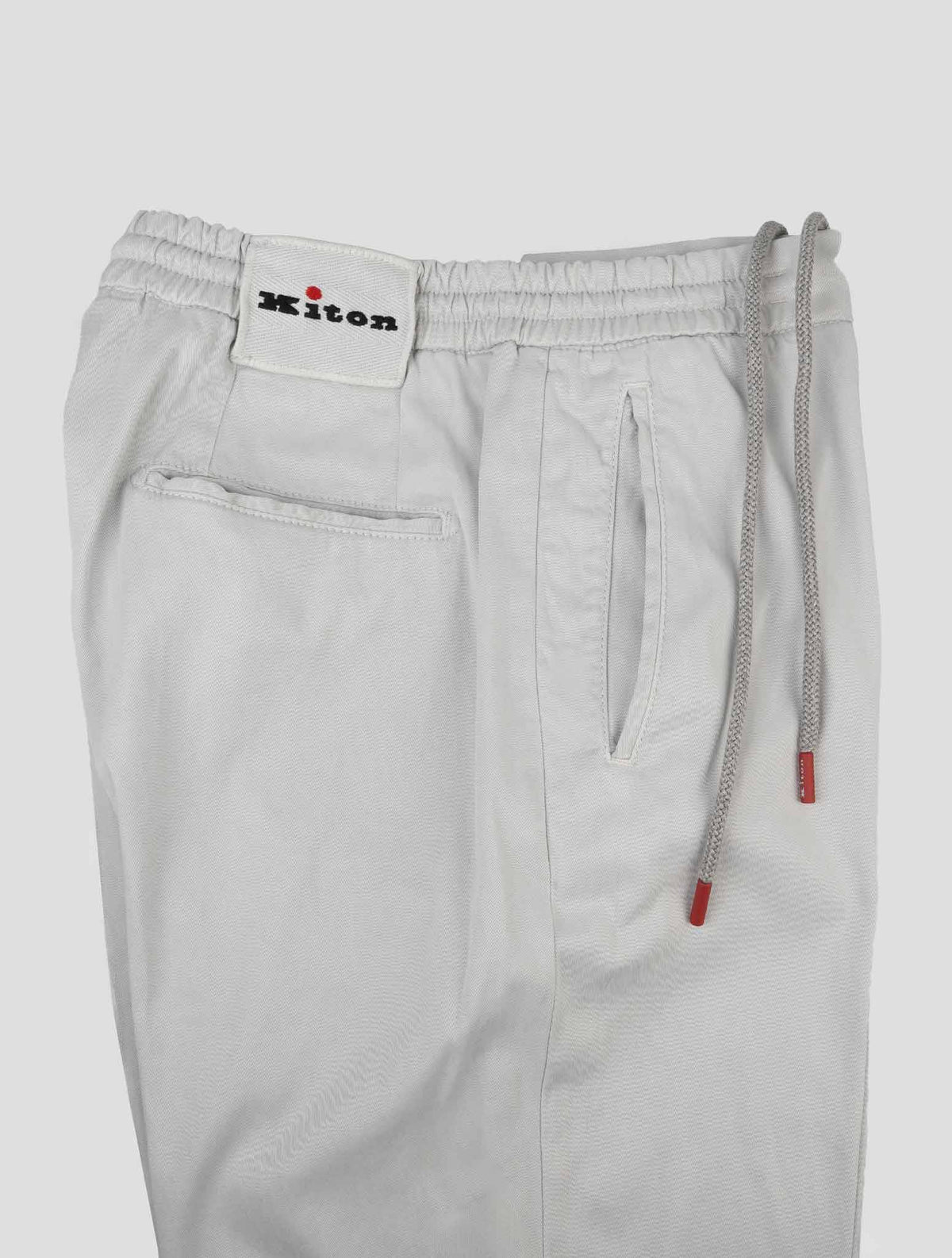 Kiton Light Gray Lyocell Cotton Ea Pants