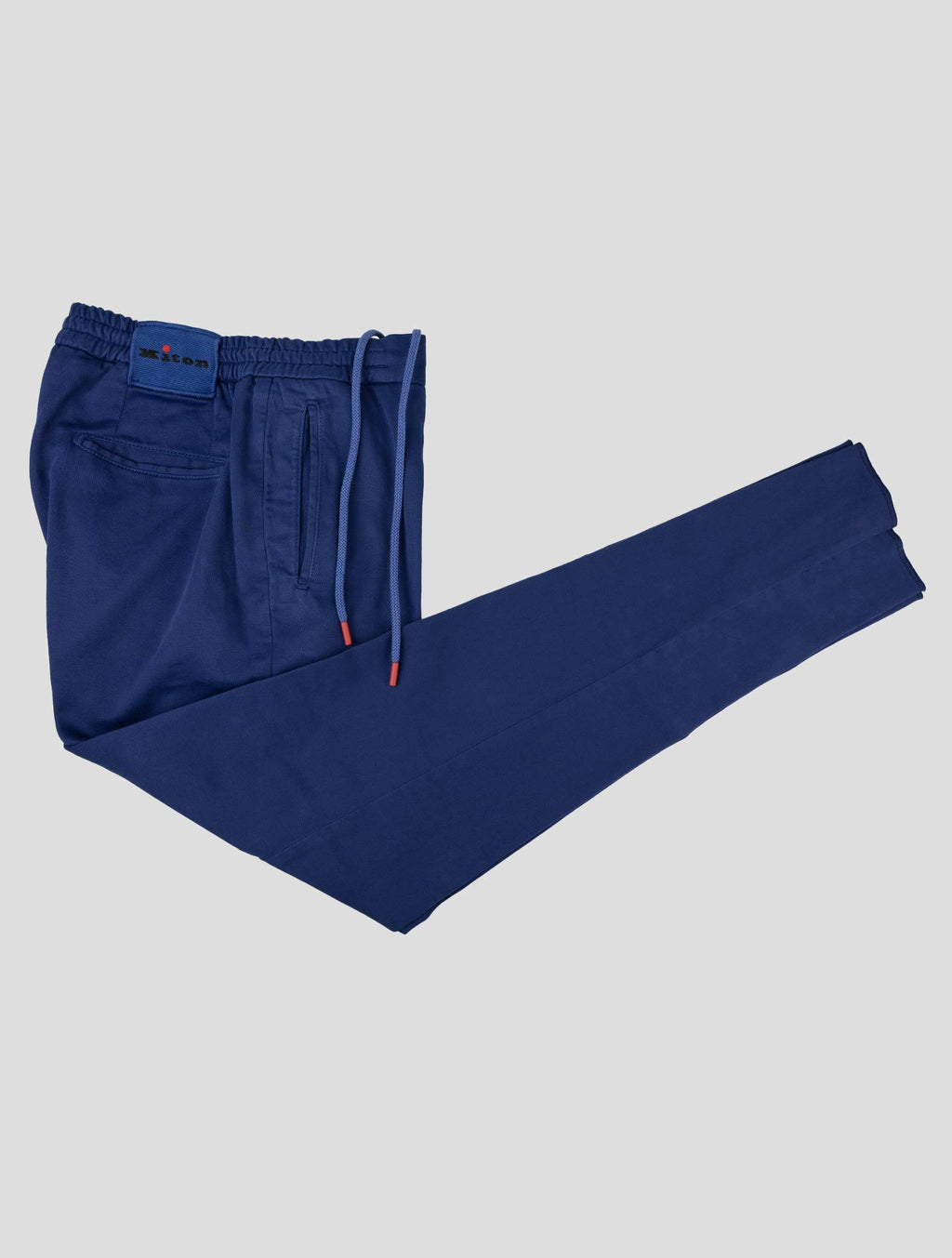 Kiton Kiton Blue Cotton Linen Ea Pants Blue 001