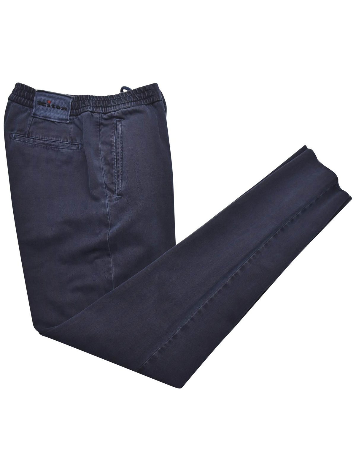 Kiton Blue Cotton Cashmere Pants